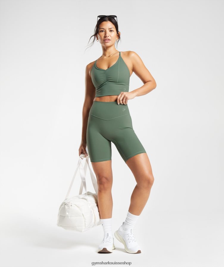 ch Gymshark femmes short de cyclisme rehaussé saule vert 02FP6T50 vêtements