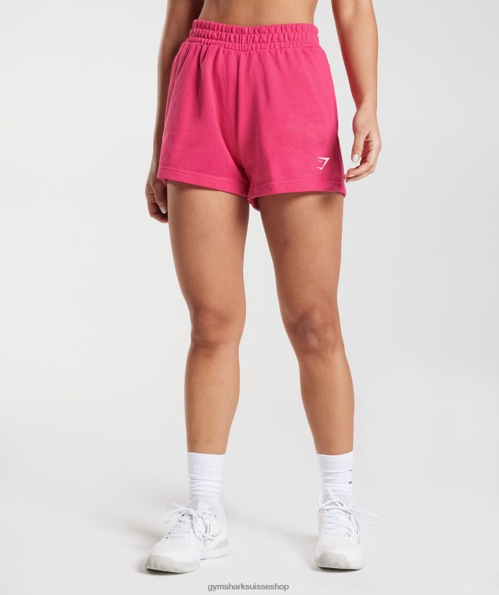 ch Gymshark femmes short de fractionné fuchsia brillant 02FP6T15 vêtements