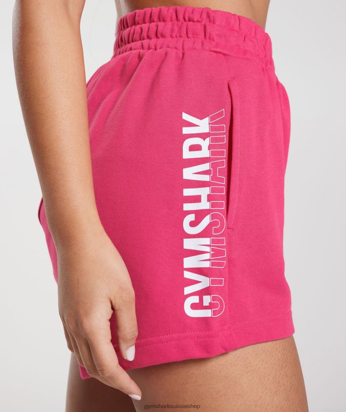 ch Gymshark femmes short de fractionné fuchsia brillant 02FP6T15 vêtements