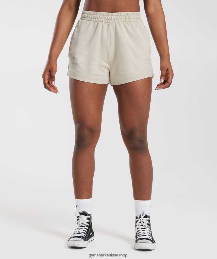 ch Gymshark femmes short de survêtement collégial champignon brun 02FP6T82 vêtements