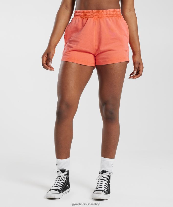 ch Gymshark femmes short de survêtement collégial orange du solstice 02FP6T25 vêtements