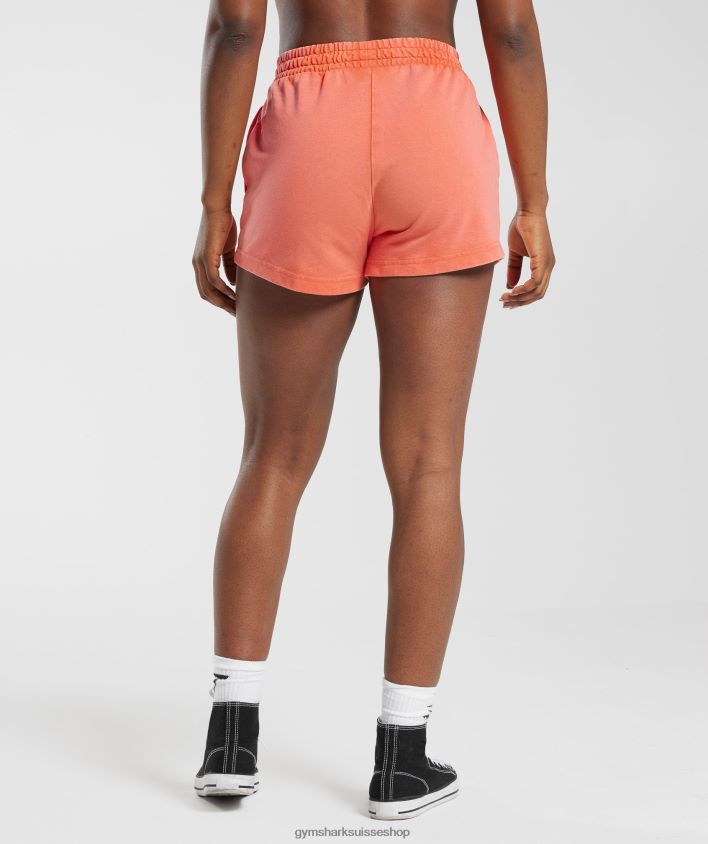 ch Gymshark femmes short de survêtement collégial orange du solstice 02FP6T25 vêtements