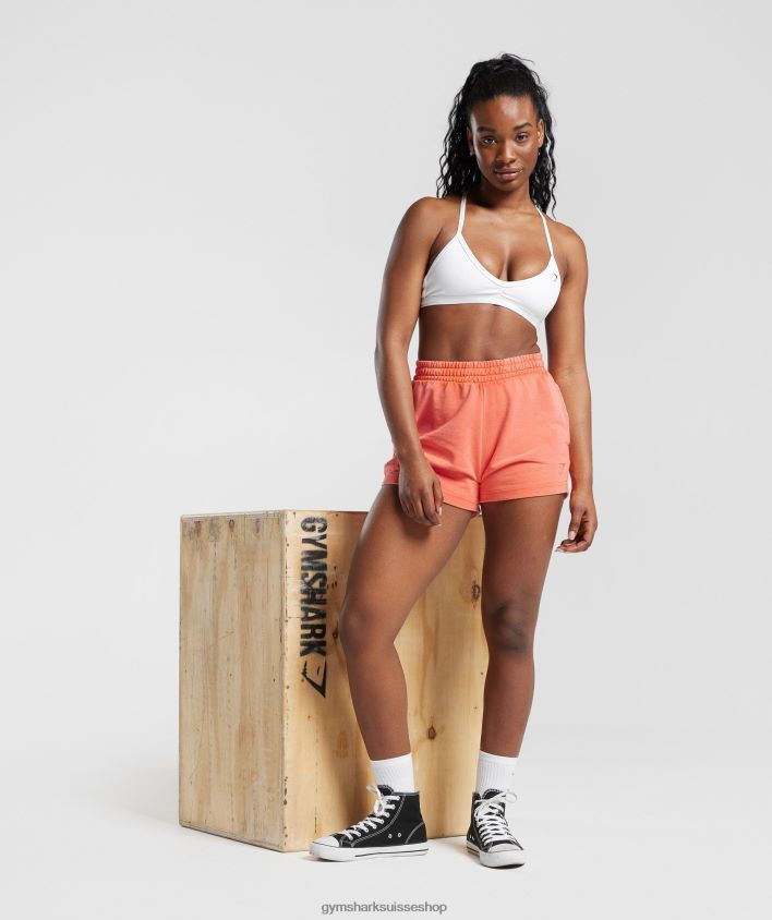 ch Gymshark femmes short de survêtement collégial orange du solstice 02FP6T25 vêtements
