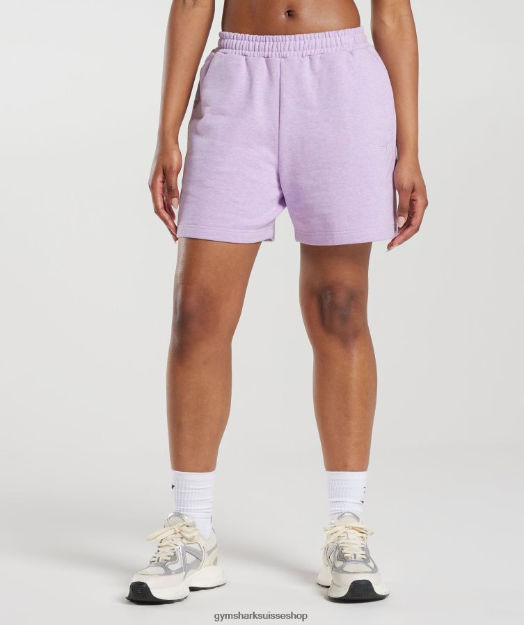 ch Gymshark femmes short de survêtement jour de repos aura lilas chiné 02FP6T70 vêtements