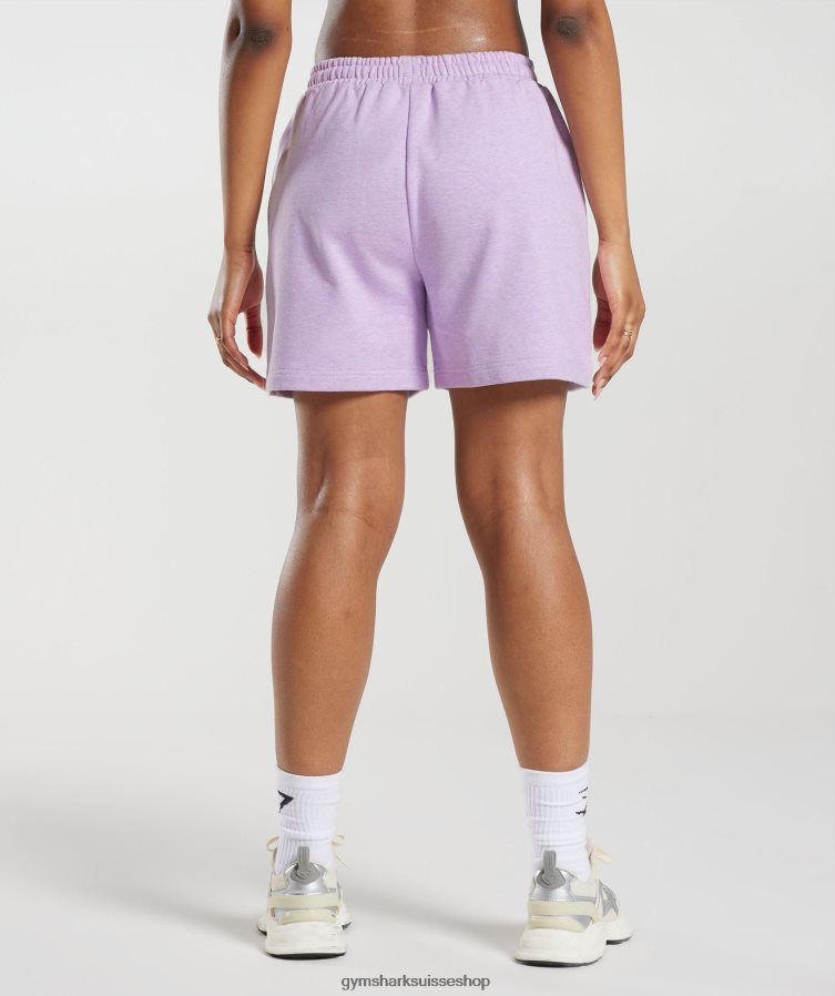ch Gymshark femmes short de survêtement jour de repos aura lilas chiné 02FP6T70 vêtements