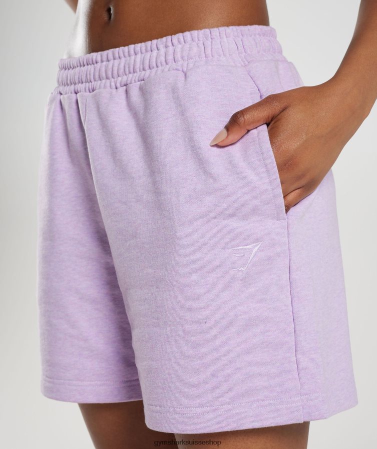 ch Gymshark femmes short de survêtement jour de repos aura lilas chiné 02FP6T70 vêtements