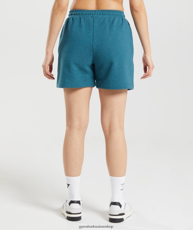 ch Gymshark femmes short de survêtement jour de repos bleu acier chiné 02FP6T59 vêtements