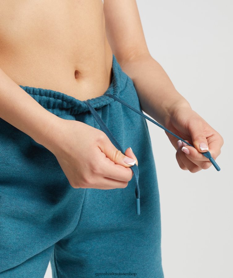 ch Gymshark femmes short de survêtement jour de repos bleu acier chiné 02FP6T59 vêtements