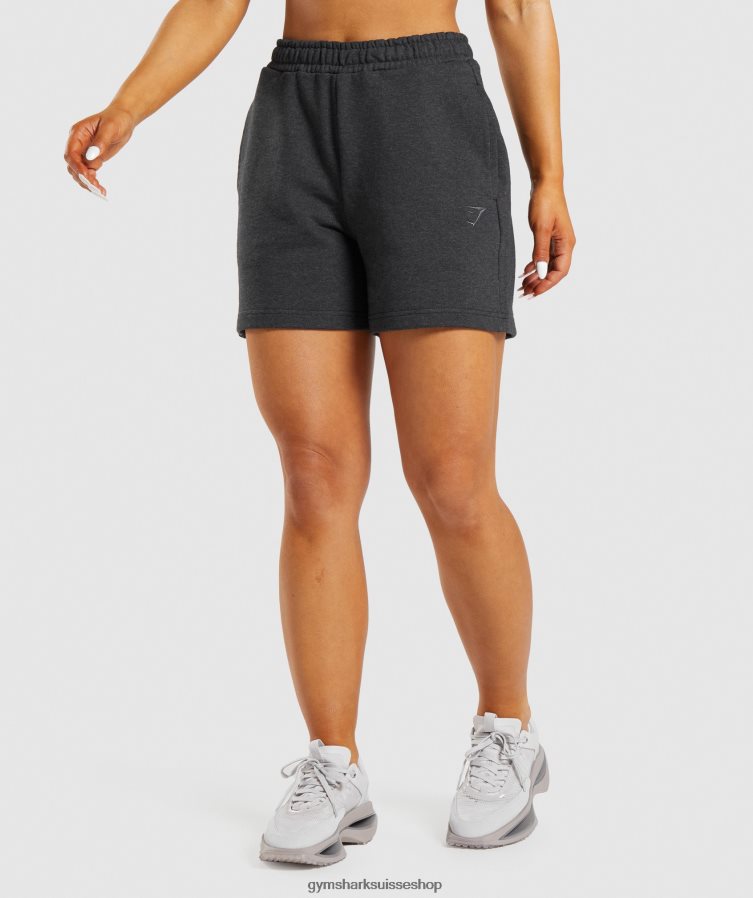 ch Gymshark femmes short de survêtement jour de repos marne à noyau noir 02FP6T57 vêtements