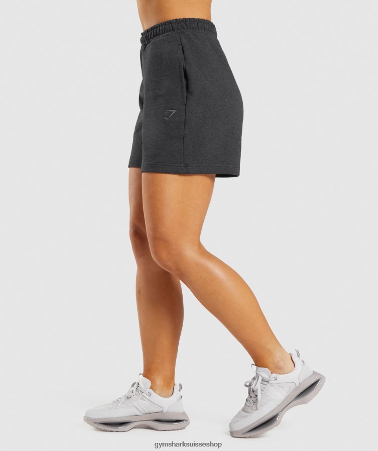 ch Gymshark femmes short de survêtement jour de repos marne à noyau noir 02FP6T57 vêtements