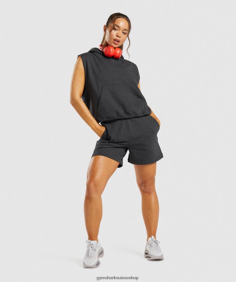 ch Gymshark femmes short de survêtement jour de repos marne à noyau noir 02FP6T57 vêtements