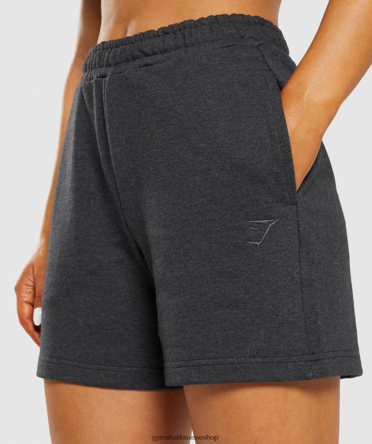 ch Gymshark femmes short de survêtement jour de repos marne à noyau noir 02FP6T57 vêtements