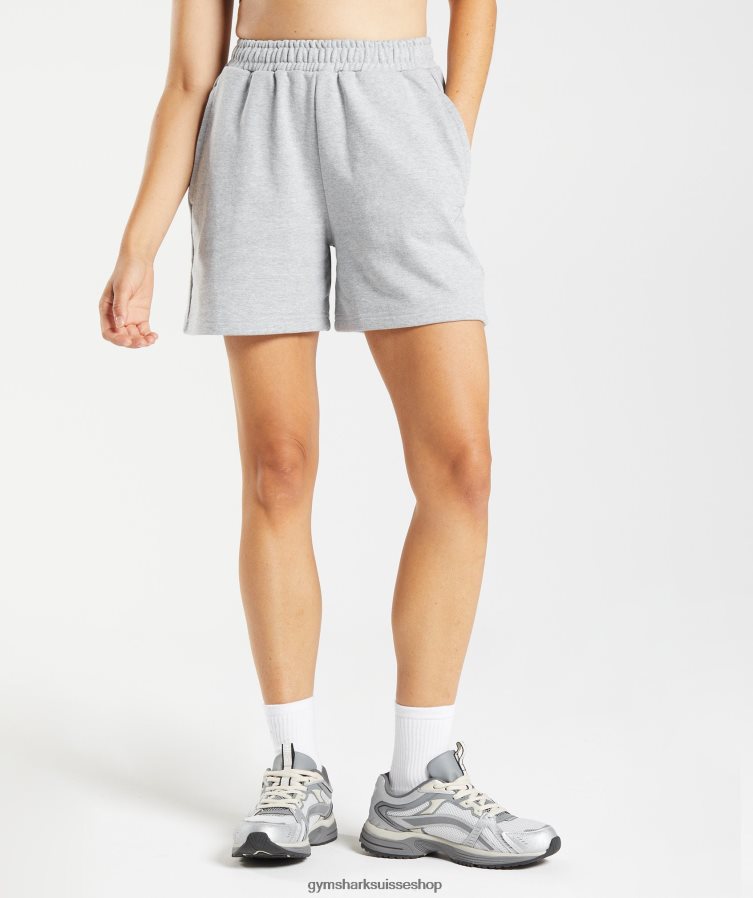 ch Gymshark femmes short de survêtement jour de repos noyau gris clair chiné 02FP6T58 vêtements