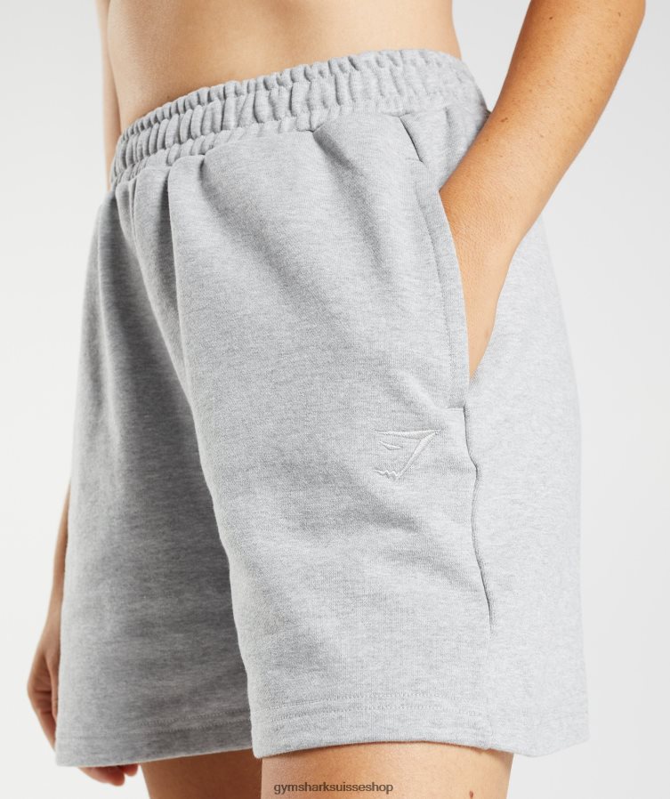 ch Gymshark femmes short de survêtement jour de repos noyau gris clair chiné 02FP6T58 vêtements