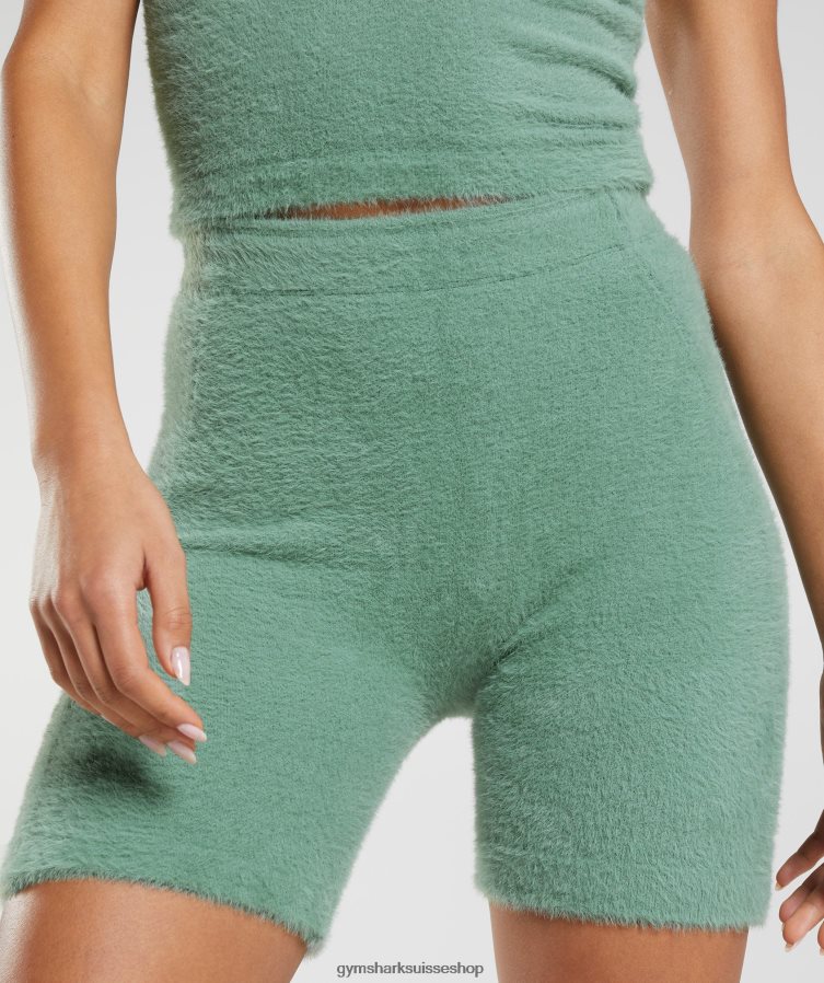 ch Gymshark femmes short en maille cils whitney vert Feuille 02FP6T75 vêtements