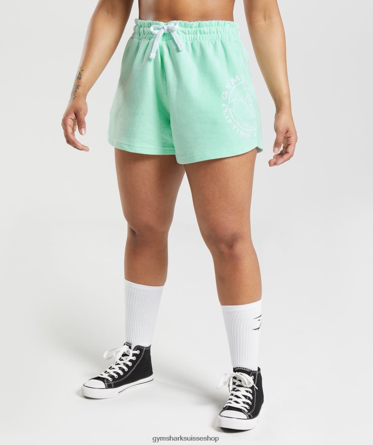 ch Gymshark femmes short hérité bleu turbo 02FP6T69 vêtements