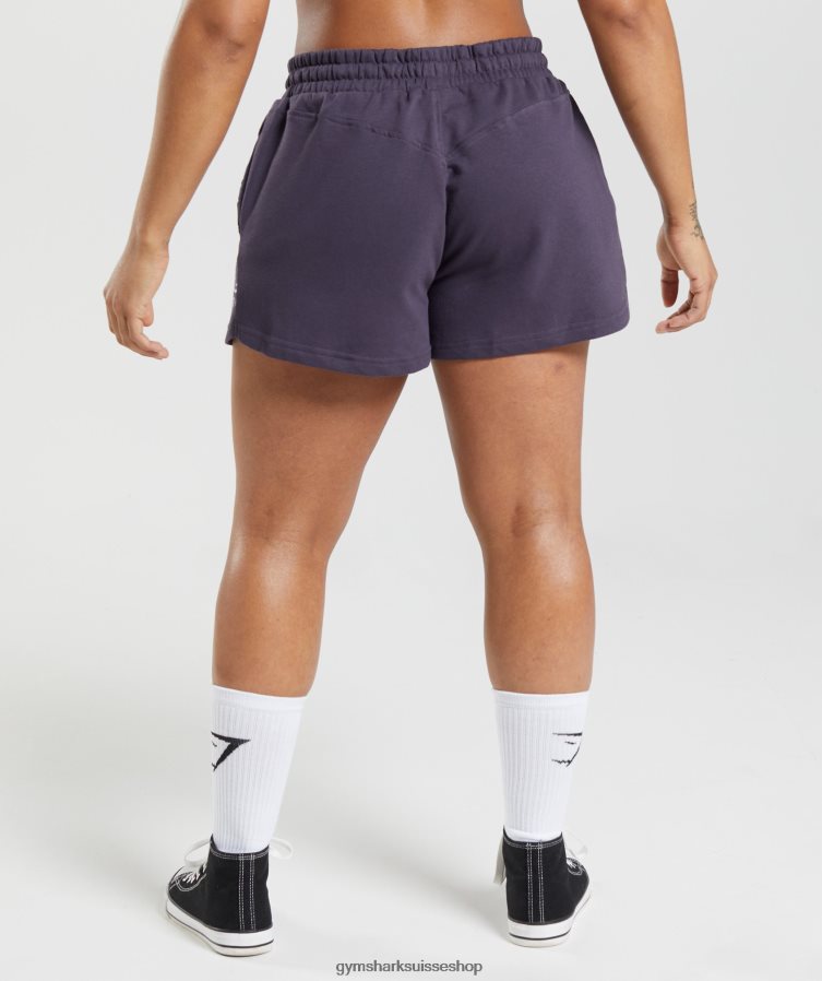 ch Gymshark femmes short hérité violet riche 02FP6T96 vêtements