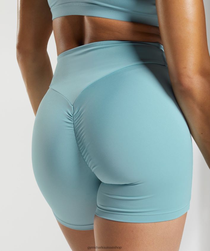 ch Gymshark femmes short moulant gs power original bleu glacier 02FP6T19 vêtements