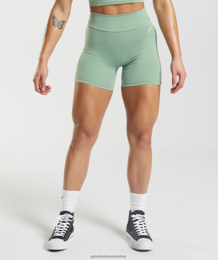 ch Gymshark femmes short moulant gs power original vert sauge du désert 02FP6T10 vêtements