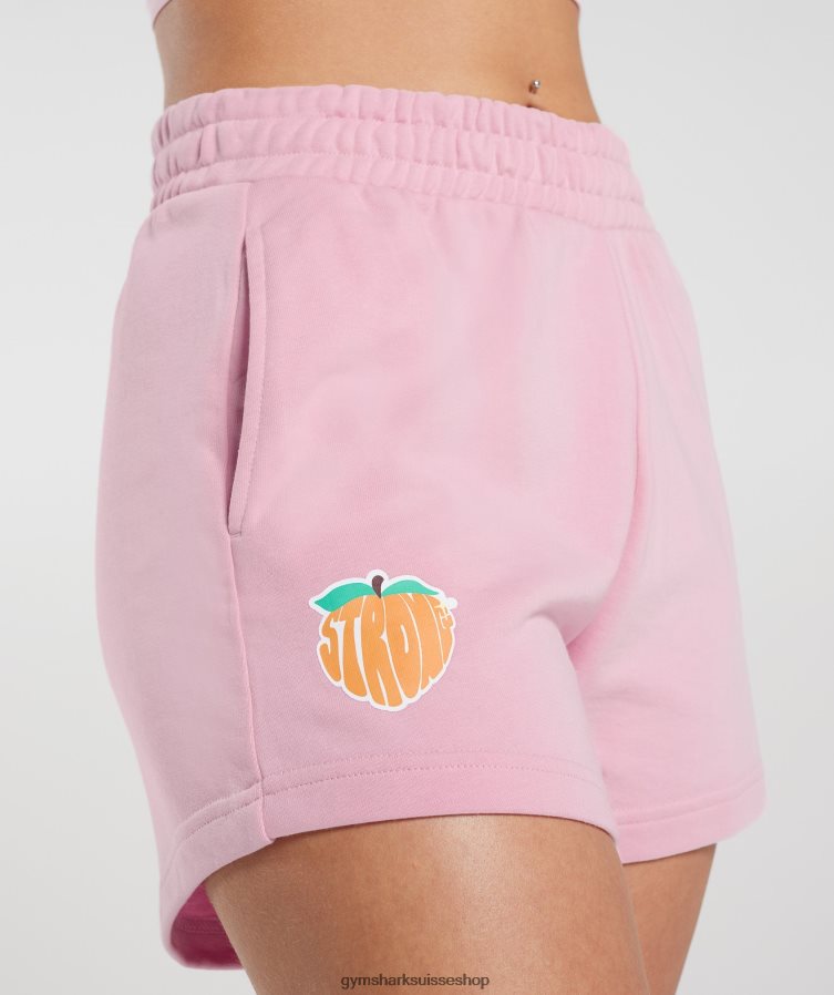 ch Gymshark femmes short pêche fort barbe à papa rose 02FP6T35 vêtements