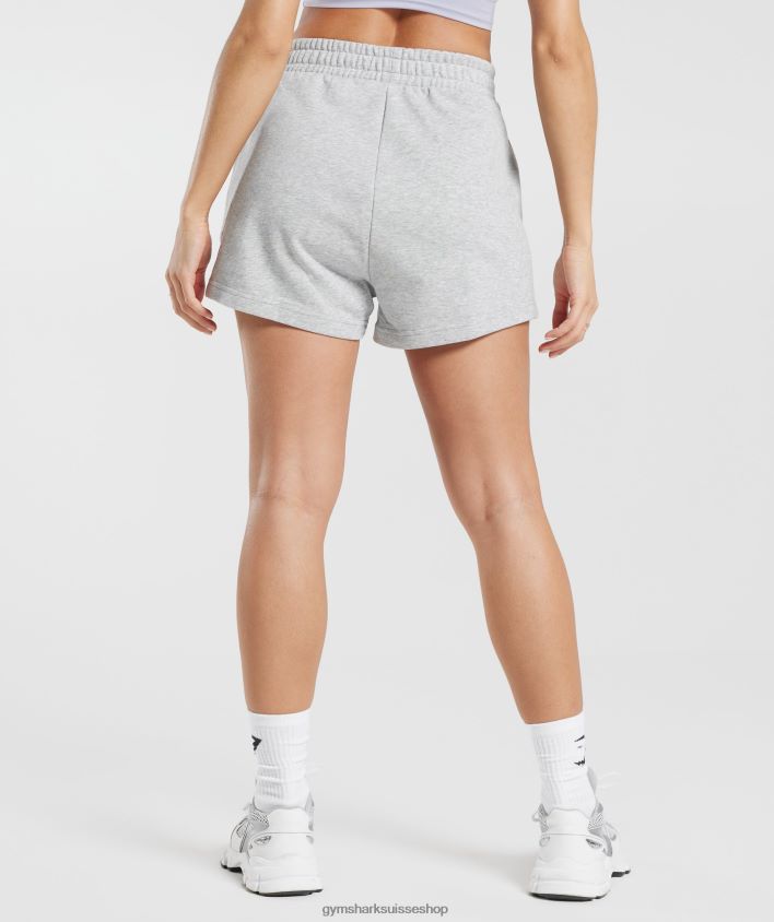 ch Gymshark femmes short pêche fort gris clair chiné 02FP6T30 vêtements