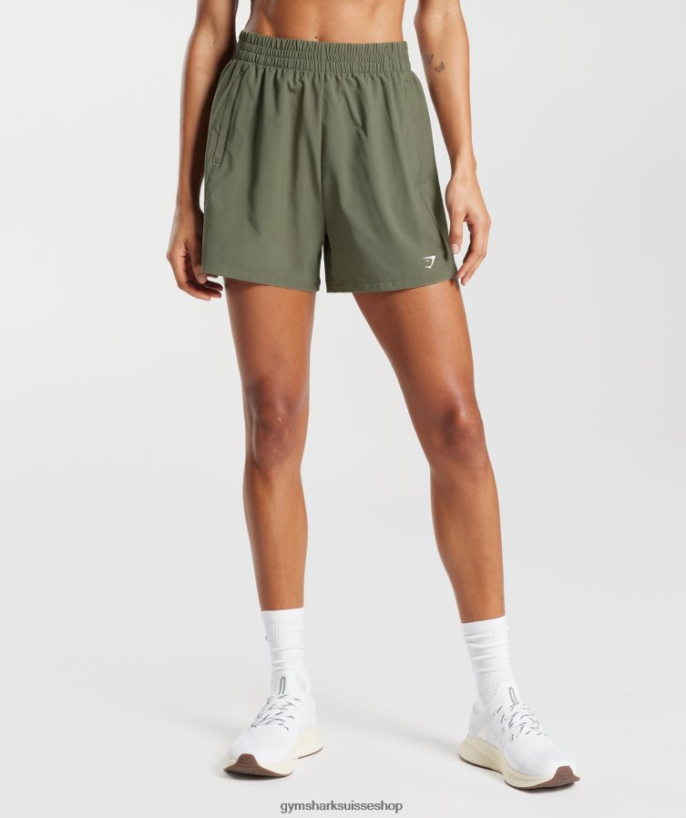 ch Gymshark femmes short à poches tissées olive poussiéreuse 02FP6T55 vêtements