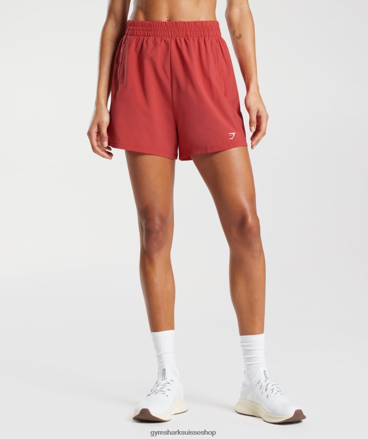 ch Gymshark femmes short à poches tissées rouge séché au soleil 02FP6T56 vêtements