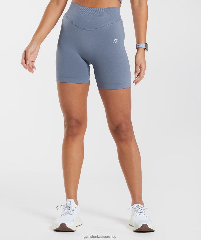 ch Gymshark femmes short sans coutures en sueur bleu du soir 02FP6T21 vêtements