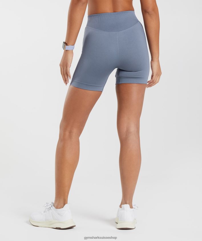 ch Gymshark femmes short sans coutures en sueur bleu du soir 02FP6T21 vêtements
