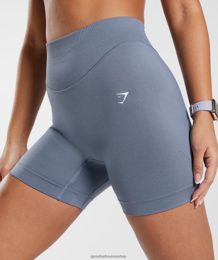 ch Gymshark femmes short sans coutures en sueur bleu du soir 02FP6T21 vêtements