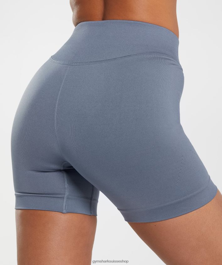 ch Gymshark femmes short sans coutures en sueur bleu du soir 02FP6T21 vêtements