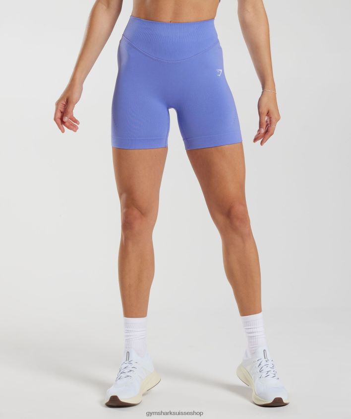ch Gymshark femmes short sans coutures en sueur bleu raisin 02FP6T17 vêtements