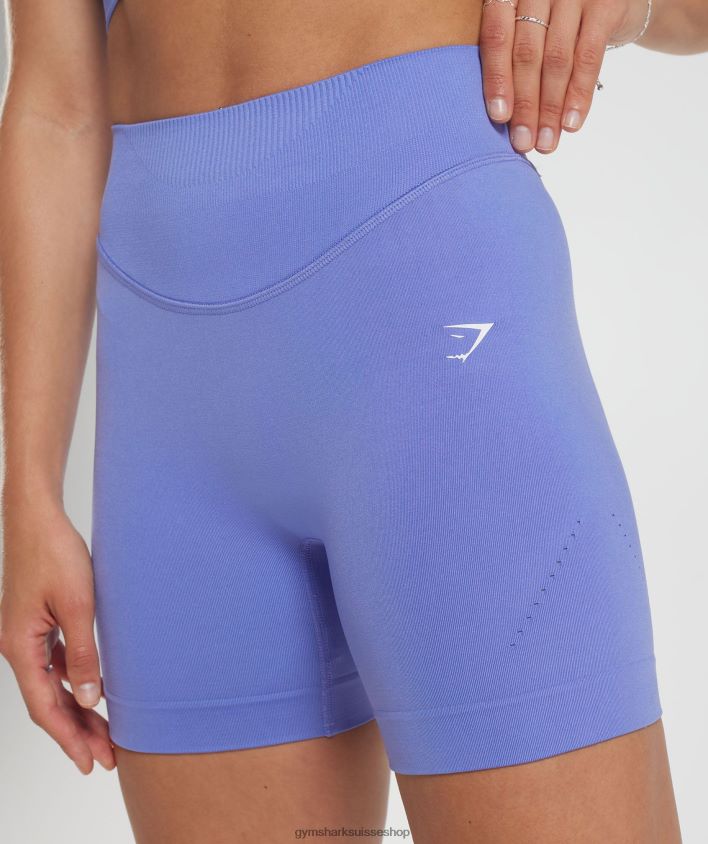 ch Gymshark femmes short sans coutures en sueur bleu raisin 02FP6T17 vêtements