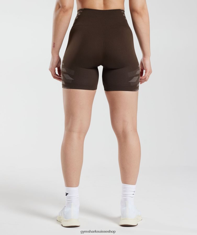 ch Gymshark femmes short sans limites marron archive/marron truffe 02FP6T111 vêtements