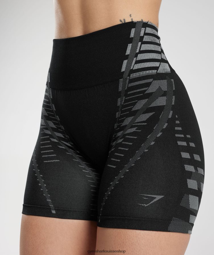 ch Gymshark femmes short sans limites noir/gris clair 02FP6T105 vêtements