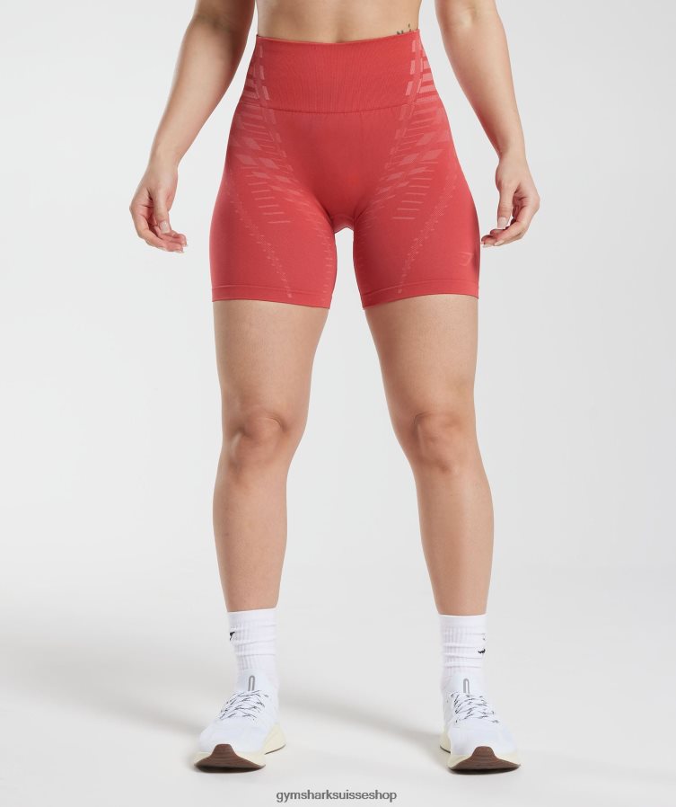 ch Gymshark femmes short sans limites rouge séché au soleil/rose terre cuite 02FP6T109 vêtements