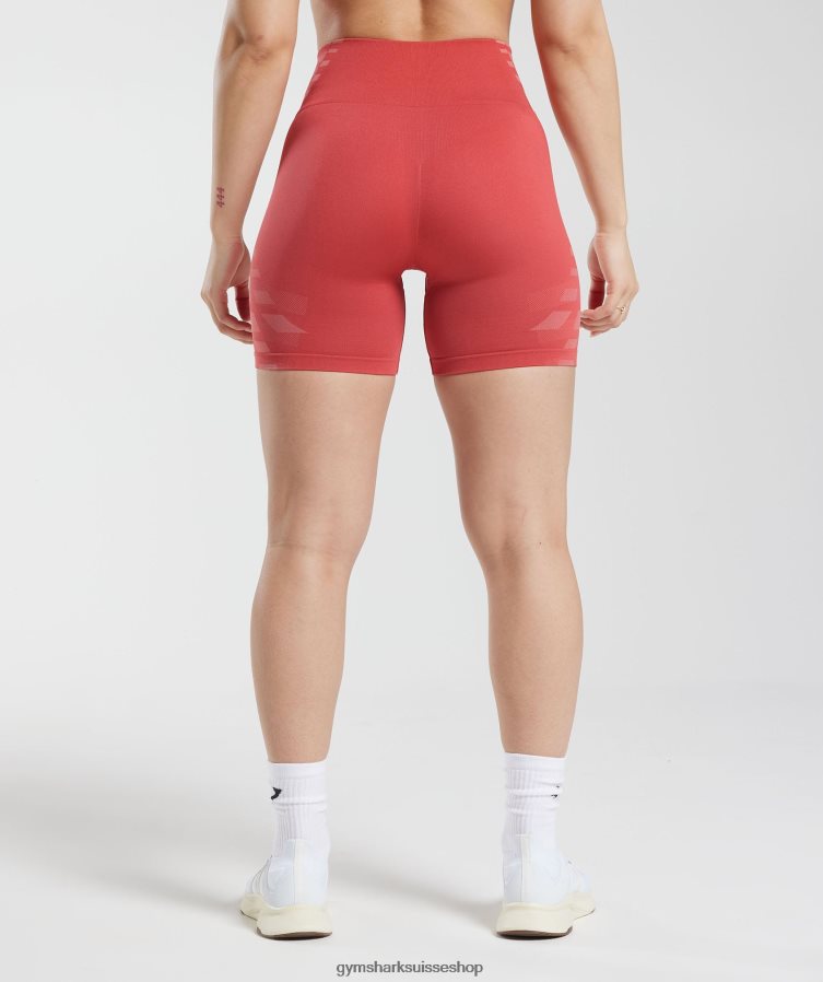 ch Gymshark femmes short sans limites rouge séché au soleil/rose terre cuite 02FP6T109 vêtements