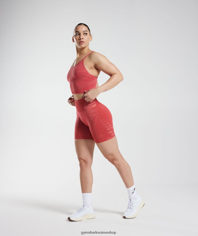 ch Gymshark femmes short sans limites rouge séché au soleil/rose terre cuite 02FP6T109 vêtements