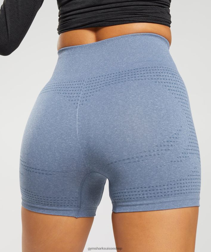 ch Gymshark femmes short vital 2.0 sans coutures bleu du soir chiné 02FP6T3 vêtements