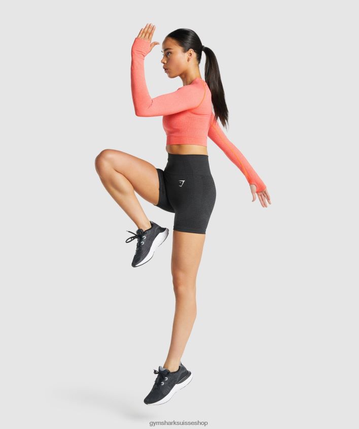 ch Gymshark femmes short vital 2.0 sans coutures noir chiné 02FP6T2 vêtements