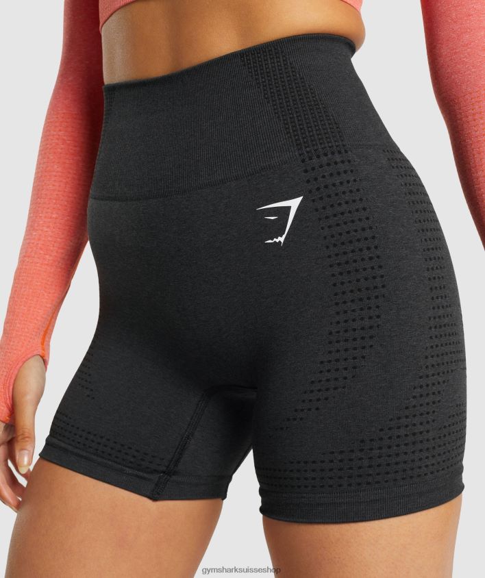 ch Gymshark femmes short vital 2.0 sans coutures noir chiné 02FP6T2 vêtements