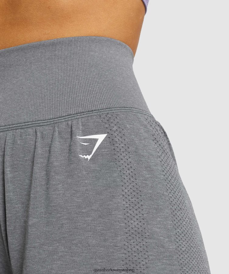 ch Gymshark femmes short vital sans couture 2.0 2-en-1 gris fumé chiné 02FP6T97 vêtements