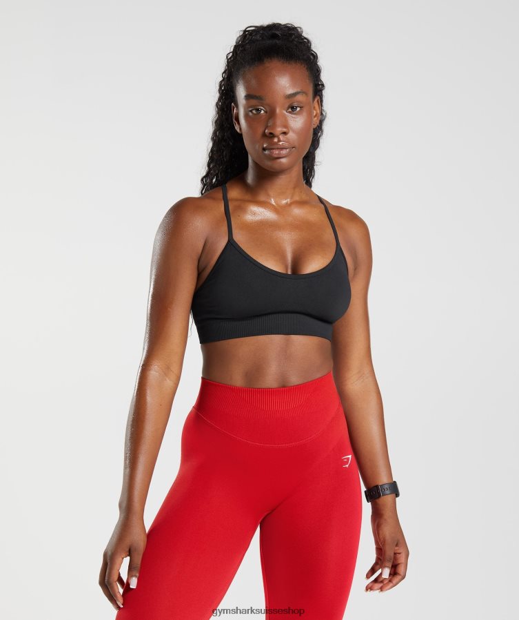 ch Gymshark femmes Sweat Spir sans soutien-gorge noir 02FP6T116 vêtements