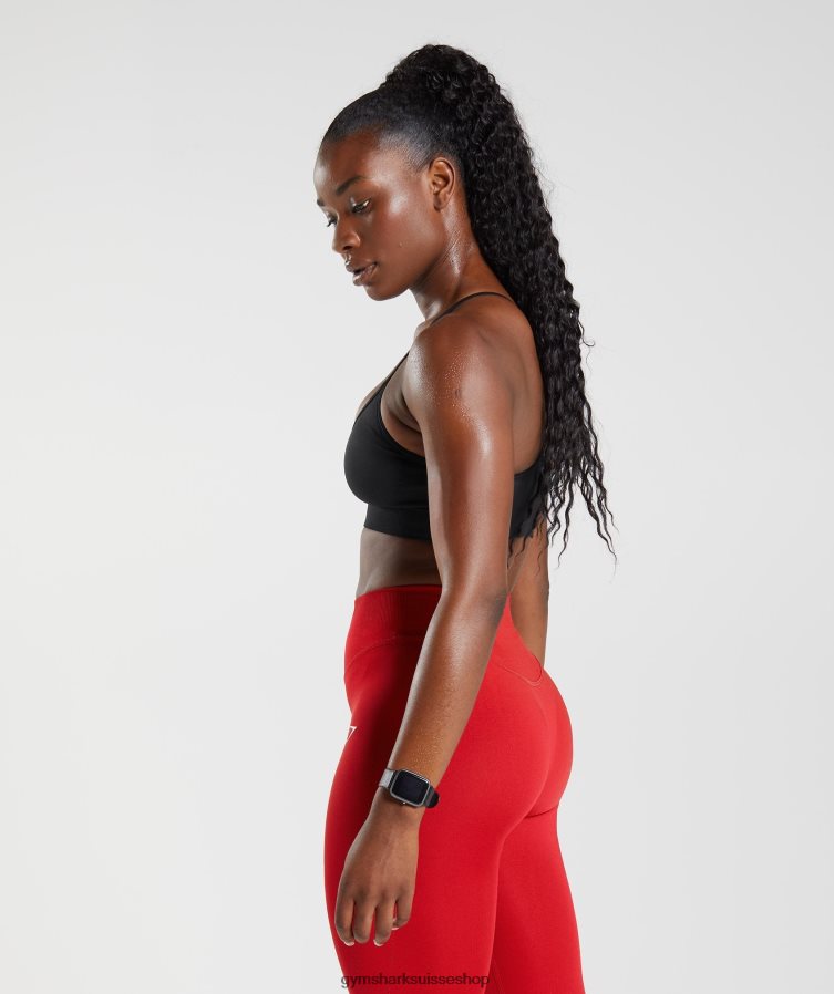 ch Gymshark femmes Sweat Spir sans soutien-gorge noir 02FP6T116 vêtements