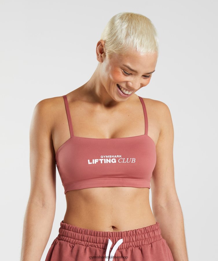 ch Gymshark femmes bandeau du club social brun rosé 02FP6T190 vêtements