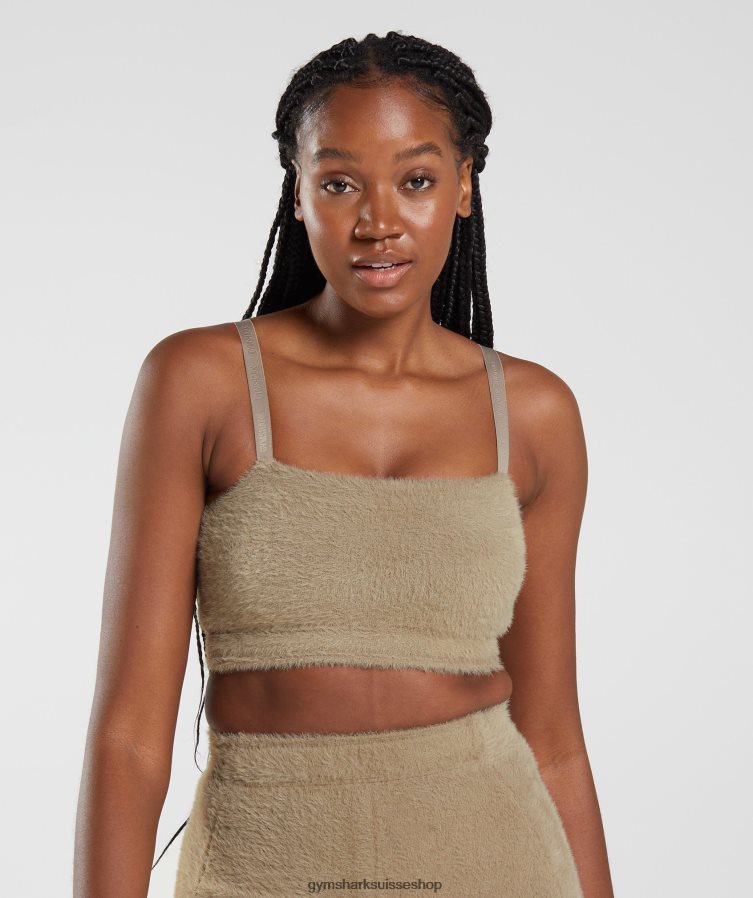 ch Gymshark femmes bandeau en maille cils Whitney marron ciment 02FP6T163 vêtements