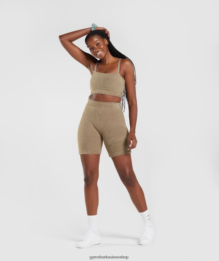 ch Gymshark femmes bandeau en maille cils Whitney marron ciment 02FP6T163 vêtements