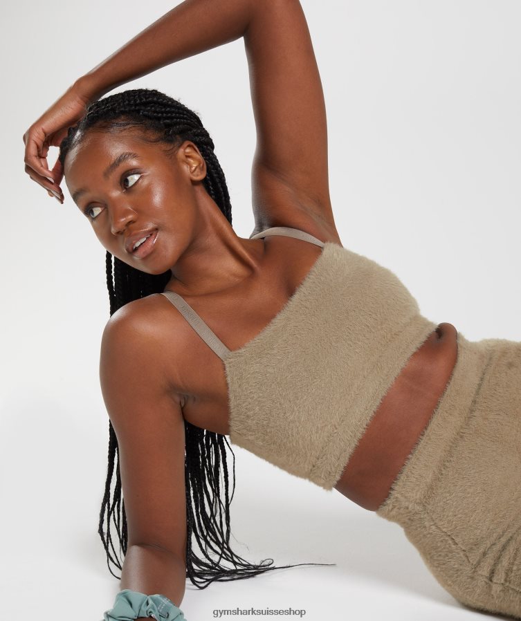 ch Gymshark femmes bandeau en maille cils Whitney marron ciment 02FP6T163 vêtements