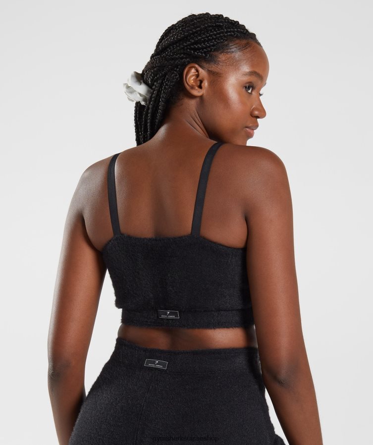 ch Gymshark femmes bandeau en maille cils Whitney noir 02FP6T143 vêtements