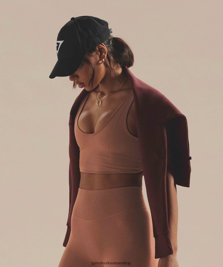 ch Gymshark femmes bralette sans couture jour de repos brun café 02FP6T175 vêtements